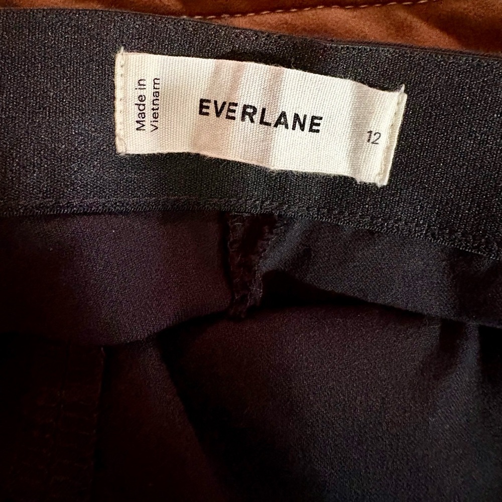 EUC the Everlane side zip bi- stretch work pant. Black size 12.